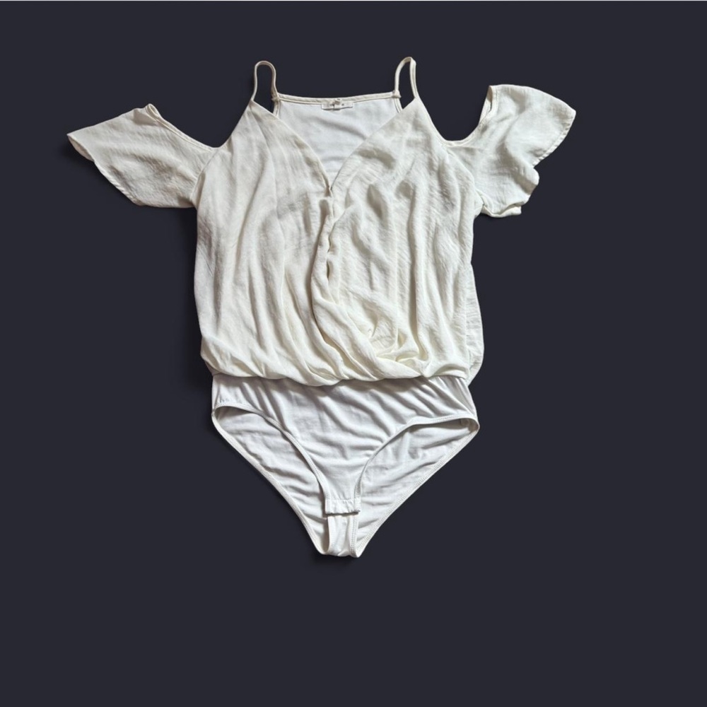 Maurices White Cold Shoulder Bodysuit